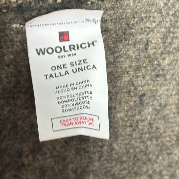 Woolrich Leopard Print Cozy Blanket Wrap Fringe Poncho One Size - Picture 11 of 12